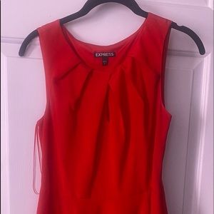Sleeveless red dress